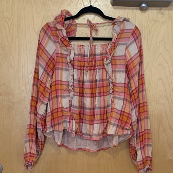 Free People Siena Plaid Pullover LongSleeve Top - Picture 14 of 14